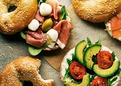 Bagels in verschieden Varianten