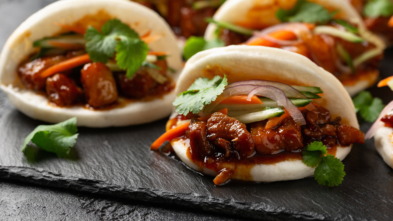 Dampfnudel Bao mit Schweinehaxe